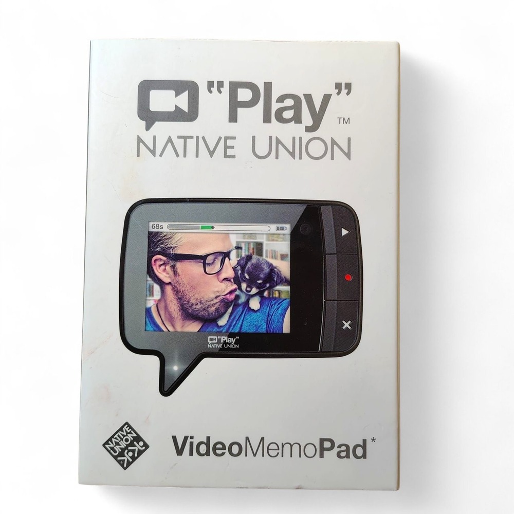 Native Union Play Video Memo Pad Magnetic Digital Fridge Note Recorder Black